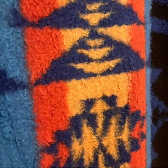 BIEDERLACK Vintage Aztec Southwestern Reversible Blanket 74”X55” Made In USA - Picture 10 of 11